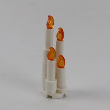 Blokavimo SS Plytos, Blokai Balta Žvakidė Žvakės Liepsna Žaislai ir Pomėgių Vaikams Žaislas Modelis Veiksmų Skaičiai Kūrybos Rinkiniai Lockings