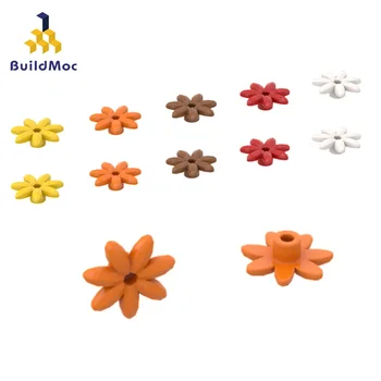 BuildMOC 95832 Septynių žiedlapis gėlės Statybinių Blokų Dalys 