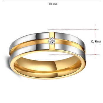 CACANA Nerūdijančio Plieno Žiedai, Vestuvių Žiedai Moterims Kubinis Cirkonis Vyrų Papuošalų