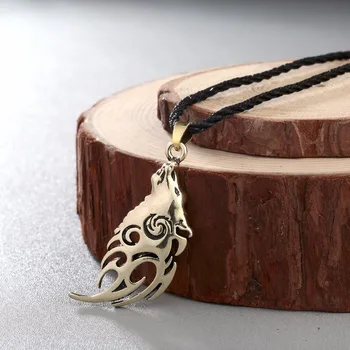 CHENGXUN Vyrų Valknut Vikingai Amuletas Pakabukas Karoliai Skandinavų Vilkas Galvos Karoliai Originalus Gyvūnų Collier Geriausi Draugai