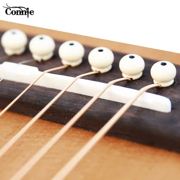 Connie iš viso 6 Gitaros Stygos Vinys Liaudies Akustinė Gitara Tiltas Pin guitarra stygos Peg string Nagų Padidinti palaikyti