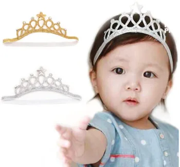 Crown Gimtadienio kūdikių lankelis mergina Kūdikio plaukų, drabužių priedai grupė naujagimių galvos Apdangalai, tiara hairband vaikų Dovanų