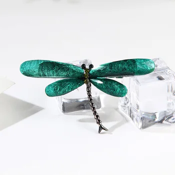Crystal Derliaus Dragonfly Sages Moterims, Didelis Vabzdžių Sagė Pin Mados Suknelė Kailis Priedai Mielas Papuošalai