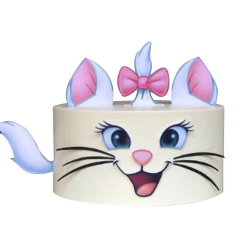 Cute cat / lankas pyragas apdaila viršų skrybėlę gimtadienio, vestuvių tortą vėliavos Vaikams Baby Shower gimtadienio kepimo apdailos reikmenys