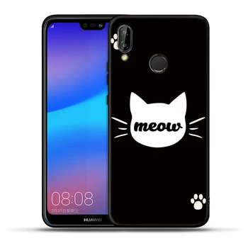 Cute Kačių Atveju, Huawei 30 P20 P8 P9 Lite 2017 Mate 10 20 Pro Y5 Y6 Y7 Y9 Premjero P Smart Plus 2019 Minkštos TPU Silikono Padengti Etui