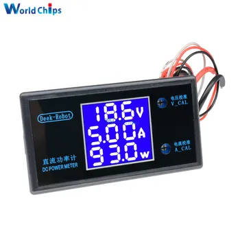 DC 0-100V 1000W 0-50V 250W 5A LCD Digital Voltmeter Ammeter Wattmeter Įtampa Srovės Galios Matuoklis Volt Detektorius Testeris Stebėti