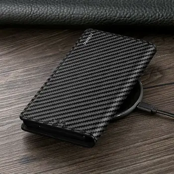Derliaus Anglies Pluošto Flip Case For Samsung S20 Ultra S10 Plius S10E S8, S7 Krašto S6 Piniginės Telefono Dangtelį Galaxy S9 Plus