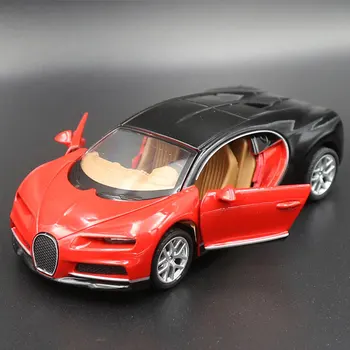 Didmeninės Nekilnojamojo lydinio Bugatti chiron automobilių minicar vaikams rinkimo modelio automobilių žaislai berniukams puiki dovana