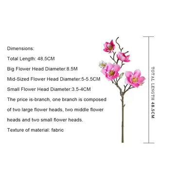 Dirbtinis Magnolia Gėlių, Modeliavimo Gėlę Vestuves Sodo Namų Stalo Biuro Apdailos