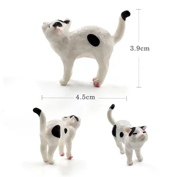 Dirbtinis mielas Žaisti Kačių namų dekoro miniatiūriniai pasakų sodo puošmena priedai šiuolaikinės statulėlės Animacinių filmų gyvūnų modelio statula