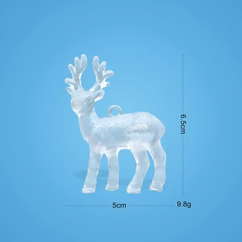 Dirbtinis Mini Elnias Lėlės Sodo Namo Modelį, Plastikiniai Amatų Statula Namų Puošybai Vaikų Žaislų Dekoravimo Kalėdų Pakabukas