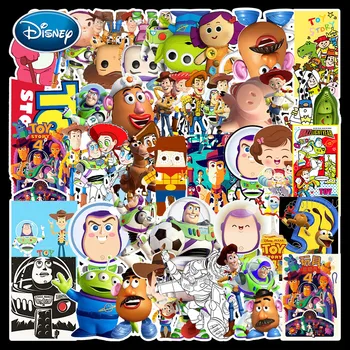 Disney 53pcs Animacinių filmų Lipdukai Žaislų istorija Riedlentė FashionWaterproof Lipdukas, Bagažo Automobilį, Telefoną, Nešiojamąjį kompiuterį, Dviračių Lipdukai