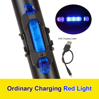 Dviračio Šviesos USB Įkrovimo Dviračio Šviesos Vandeniui LED Dviračių užpakalinis žibintas Saugos Įspėjamieji Žibintai Dviračių Šviesos Dviračių Priedai