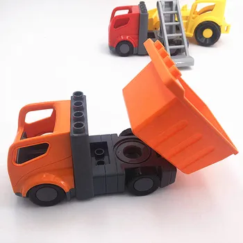 Ekskavatorių Kopėčių Fire Truck Duploe Priedai Blokai Švietimo Žaislai Vaikams, Vaikams Kalėdų Dovanos Duploed vaikų Žaislų