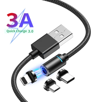Elough Magnetinio USB Laidas, Greito Įkrovimo Micro USB C Tipo Kabelio 