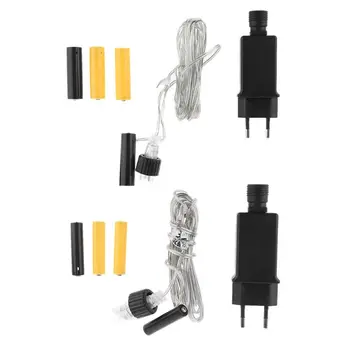 ES Plug AA AAA Baterijos Eliminator Pakeisti 2x 3x AA AAA Baterijos, Maitinimo Kabelis, Radijo Atostogų LED Šviesos Elektrinių Žaislų