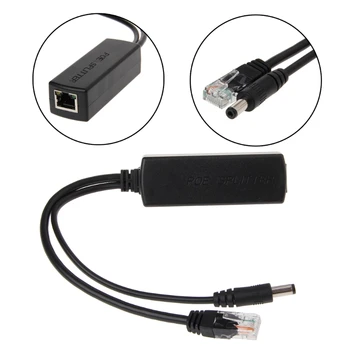 ESCAM 10/100M IEEE802.3at/af Power Over Ethernet PoE Splitter Adapteris IP Kameros 80x27x22mm/3.15x1.06x0.87in
