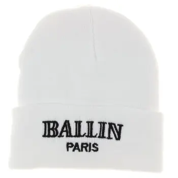 Europa ir Jungtinės amerikos valstijos Stiliaus Vyrų ir Moterų BALLIN Paris Siuvinėjimo Megzti Vilnos Beanies Skrybėlę Hip-Hop Slidinėjimo Kepurė RX080