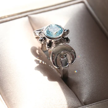 Europos ir Amerikos derliaus mėnulio akmuo žiedas Nacionalinės vėjo Cirkonis juvelyriniai dirbiniai dovana vestuvių, sužadėtuvių mėnulio žiedas