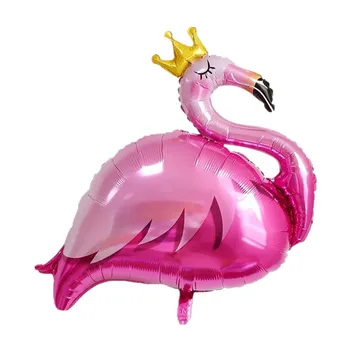 Flamingo Aliuminio Folija Balionas Baltoji Gulbė Laimingas Gimtadienio Apdailos Kūdikių Dovanų Žaislų Pripučiamas Kamuolys