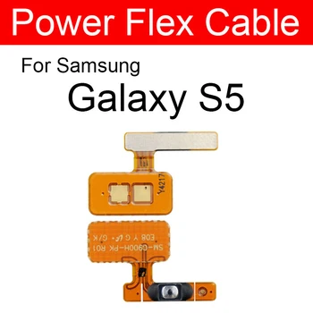 Galios garso Mygtuką, Flex Kabelis Samsung Galaxy S5 G900F G900H / S5 Mini G800F Galios Apimtis Jungiklis Flex Juostelės Remontas, Dalys