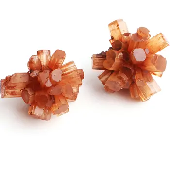 Gamtos Retas Orange Aragonitas Kvarco Mineralinių Kristalų Sankaupos Formos Šiurkštus Akmens Nefelinas Pavyzdys Gijimo Namų Dekoro
