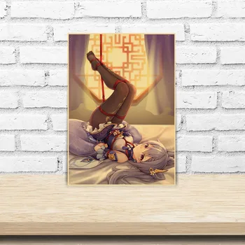 Genshin Poveikio Serijos Plakatas HD Žaidimas Plakatai, Kraft Popierius, Tapybos Namų Dekoro Miegamojo Sienos Meno Nuotrauka Sexy Anime Mergina Plakatas