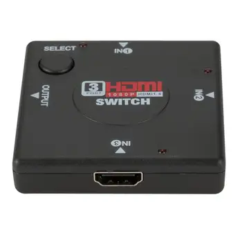 Grwibeou 3 įvesties ir 1 Išvesties Mini 3 Port HDMI Switch Switcher Splitter Lauke Selektorių HDTV 1080P VIdeo HDMI Switcher KARŠTO NAUJAS