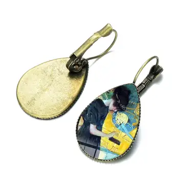 Gustav Klimt Motinos Meilė Kūdikiui Auskarai Klasikinis Dizainas Aliejaus Tapybai Spausdinti Stiklo Kupolas Vandens Lašas Moterų Auskarai Šalis Dovanos