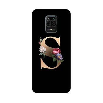 Gėlių 26 Pavadinimas anglų kalba Raidžių Užsakymą Pradinio Atveju Xiaomi Redmi 9 PASTABA Pro Max PASTABA 9S Minkštas Silikoninis Telefono Dangtelį Rubisafe