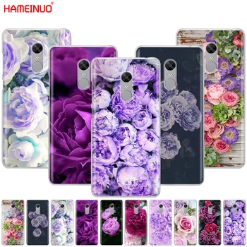 HAMEINUO violetinė Vasaros bijūnų gėlės, bijūnai Padengti telefoną Atveju Xiaomi redmi 5 4 1 1 2 3 3 pro PLUS redmi 4 pastaba 4X 4A 5A