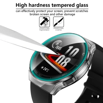 Hangrui Atveju, Huawei Žiūrėti GT 2E GT2 46MM 42MM Visišką Apsaugos Bamperio Dangtelis Su HD Grūdintas Stiklas Screen Protector