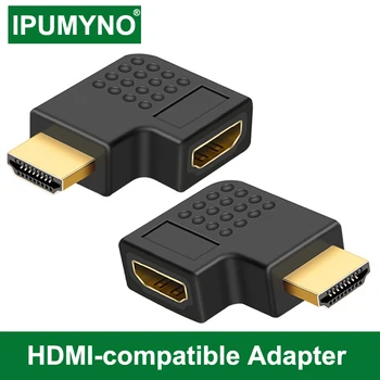 HDMI suderinamus Adapteris Vyrų ir Moterų 90 270 Laipsniu Kairę Konverteris Adaptador Už PS4 Projetor HDTV Nešiojamojo KOMPIUTERIO Monitorių