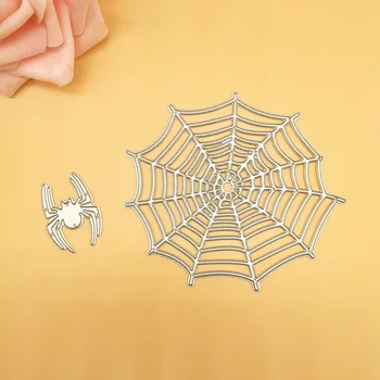 Helovinas Spiderweb Voras Metalo Pjovimo Miršta pjovimo Peilis Kortelę, kad būtų Aišku, Antspaudas Scrapbooking Popierius Kortelės