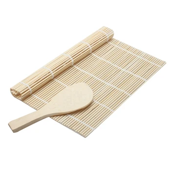 Japonų, suši, suši rinkinys kilimėlis bento priedai Bambuko Geležinkelių Kilimėliai jūros dumblių roll suši įrankiai patvarus suši rinkinys pietūs įrankiai