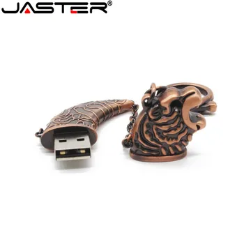 JASTER Metalo Keychain 64GB 32GB 16GB 8GB 4GB Damasko Peilis, Durklas Dool USB 2.0 Flash Drive Vandeniui Dovana