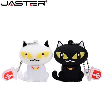 JASTER pen ratai animacinių filmų juoda katė pendriver 4gb 8gb 16gb 32gb 64gb usb flash drive, memory stick pendrive animacinių filmų mini dovanų