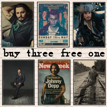 Johnny Depp/ Cry Baby spaudinių Namo, Buto apdailos Kraft Filmą retro Plakato Piešimo core Sienų lipdukai