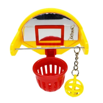 Juokinga Papūga Paukščių Žaislai Mini Krepšinio Lankai Rekvizitai Papūga Bell Ball Kramtyti Žaislas Naminių Reikmenys