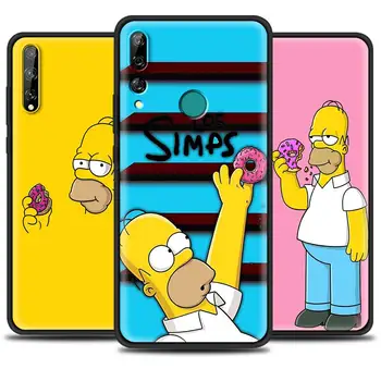 Juokingas Animacinių filmų Simpson Silikono TPU Case For Huawei Y6 Y7 Y9 2019 Y5 Y5p Y6p Y6s Y7p Y8p Y8s Y9a Y9s Y9 Premjero Minkštas Telefono Dangtelį