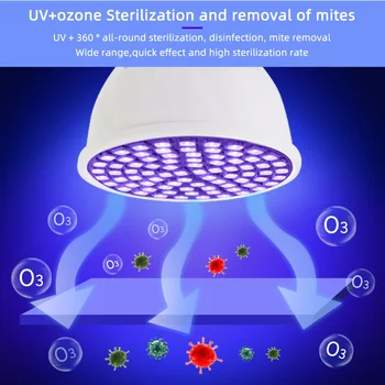 Kaguyahime Ultravioletinių spindulių uv-C Baktericidiniu Dezinfekavimo Lempos AC 220V E27 Lemputės Sterilizer UV Ozono Lempos Nužudyti Erkės Bakterijų