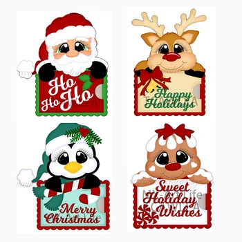 Kalėdų Santa Sniego Briedžių Pingvinas Meduoliai su imbiero priedais Vyras Metalo Pjovimo Štampai, skirti 