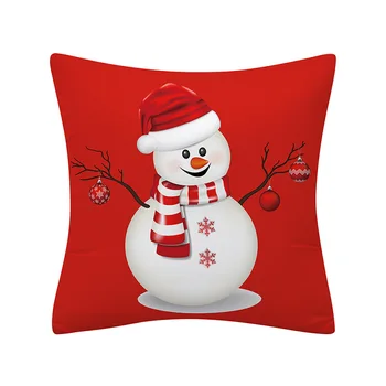 Kalėdų Senį Elnias Raudona Modelio Pagalvėlė Padengti Poliesterio, 45*45cm Dekoratyvinis Užvalkalas Naujųjų Metų Sofa Namų PillowCover 41038