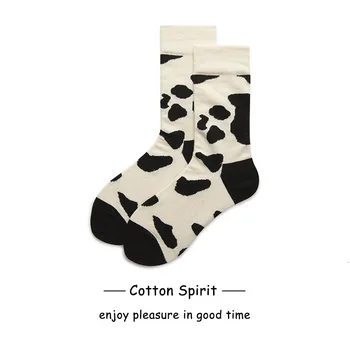 Karvė Spausdinti Kojinės Puikus Harajuku Japonų Stiliaus Medvilnės Moterų Tendencija Žiemos Šiltos Kojinės Calcetines Mujer Ey*