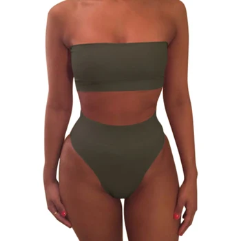 Karšto Lengvas Mados Moterų maudymosi kostiumėlį, Patogus Minkštas Bikini vientisos Spalvos Mados Kvėpuojantis Povestuvinės Paplūdimio Atostogų DO2