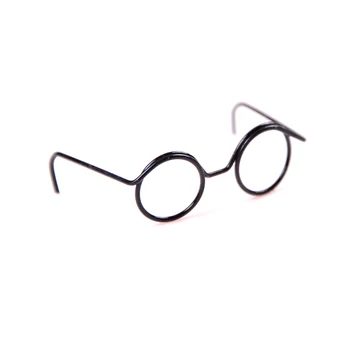 Karšto Pardavimo 2VNT Mados Apvalus Rėmo Lensless cool Retro lėlė akiniai, Mini 1/6 30cm Lėlės Lėlės Priedai