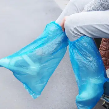 Karšto Pardavimui, 5 Poros Plastikiniai Vienkartiniai Lietaus Batų Apima Aukštos Kokybės Vandeniui Storio Aukšto Viršų Anti-Slip Rainproof Batų Apima