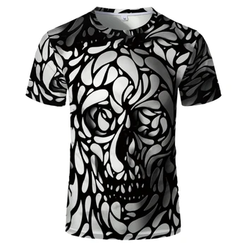 Kaukolės Eskizas Spausdinimas, 3d Asmenybės, vyriški marškinėliai, 2020 m. Naujų Karšto Pardavimui, Akį traukiantis, T-marškinėliai, Dydį, Pritaikymas