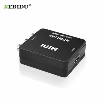 Kebidu Mini HD 1080P 3RCA AV/CVSB L/R Video Converter Box Composite Jungtis HDMI-suderinamas su AV Adapteris, TV, DVD