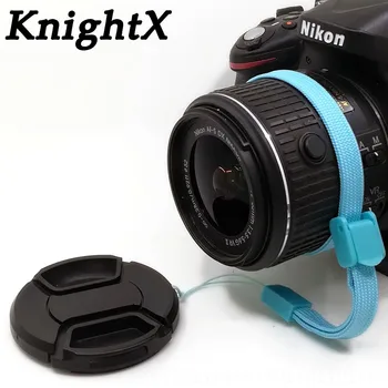 KnightX 49 52 55 67 58 72 77 62mm 62 mm Centro Žiupsnelis Snap-On Objektyvo Dangtelis Canon Nikon Sony Tamron DSLR Fotoaparato priedai